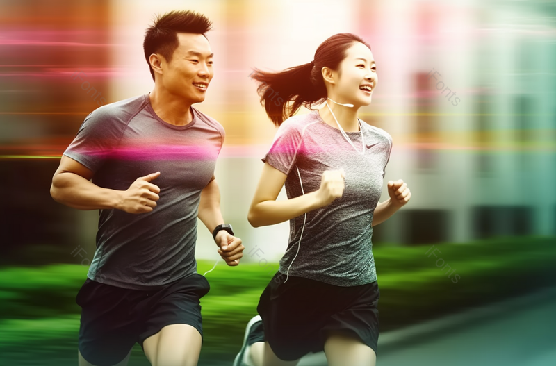户外跑步男女模特实拍摄影图,高清,摄影图,摄影图片,图片大全,摄影图免费下载